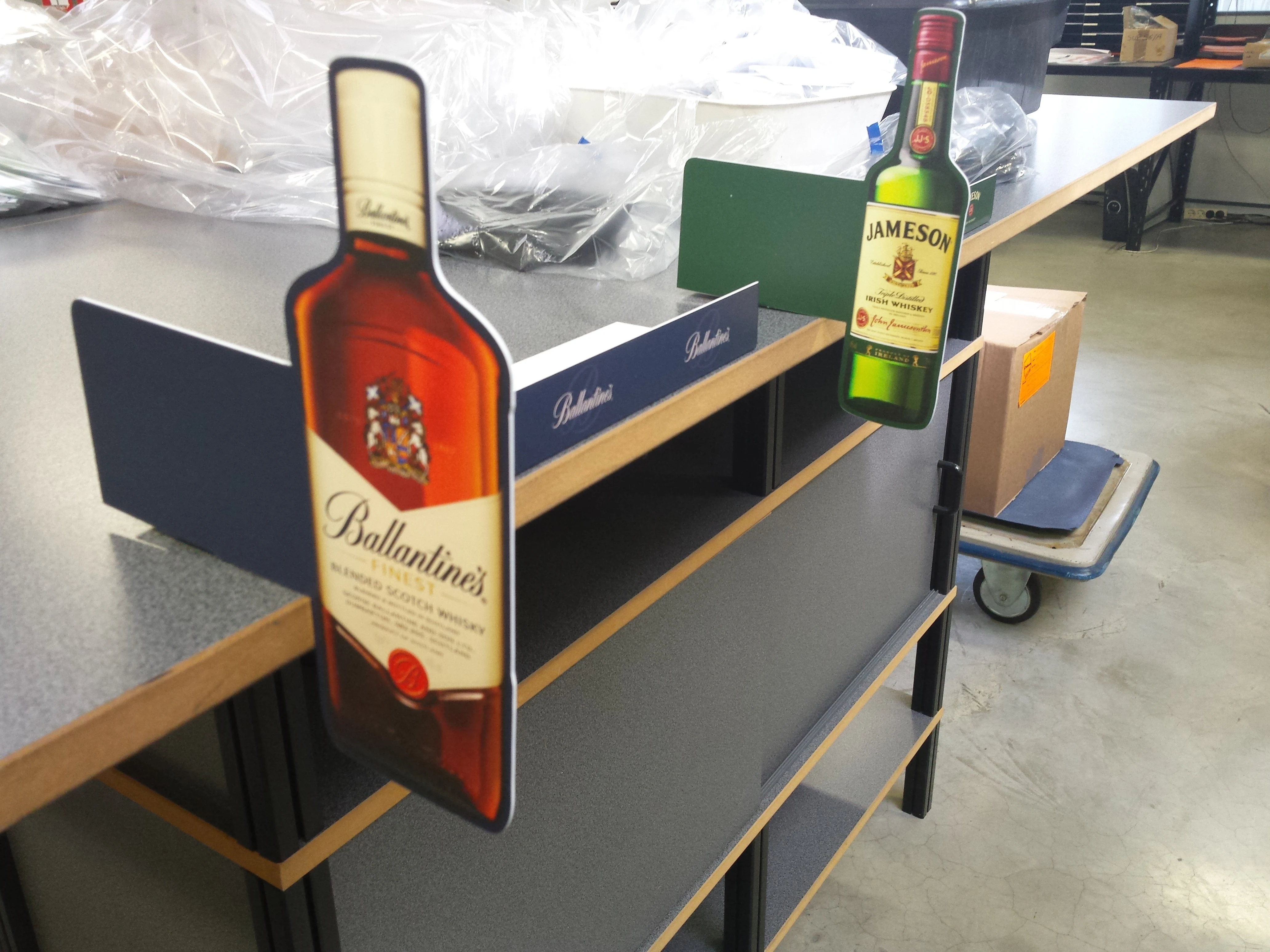 Ballantine’s — Shelf dividers — workshop view