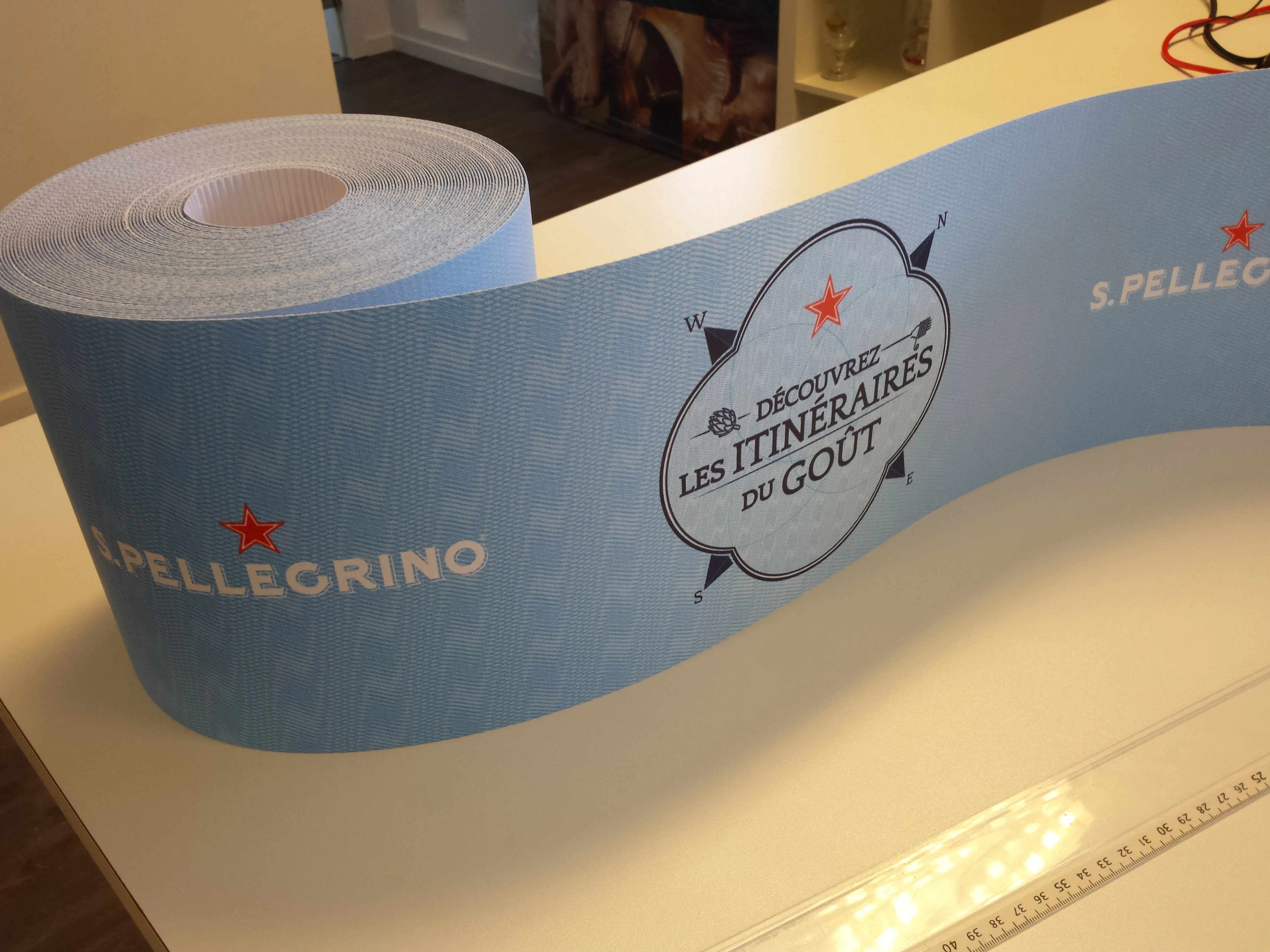 S.Pellegrino — Printed pallet skirt on a roll
