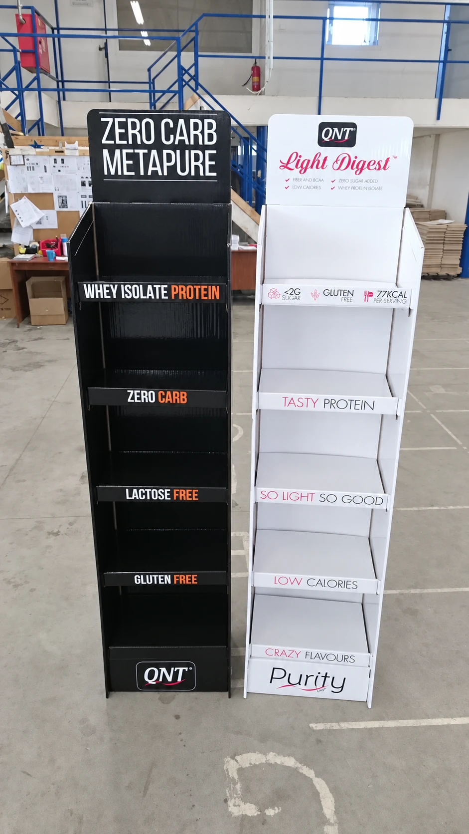 QNT — Two displays assembled in the workshop