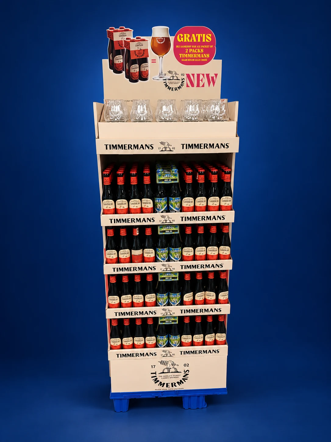 Timmermans — Complete display with glass tray