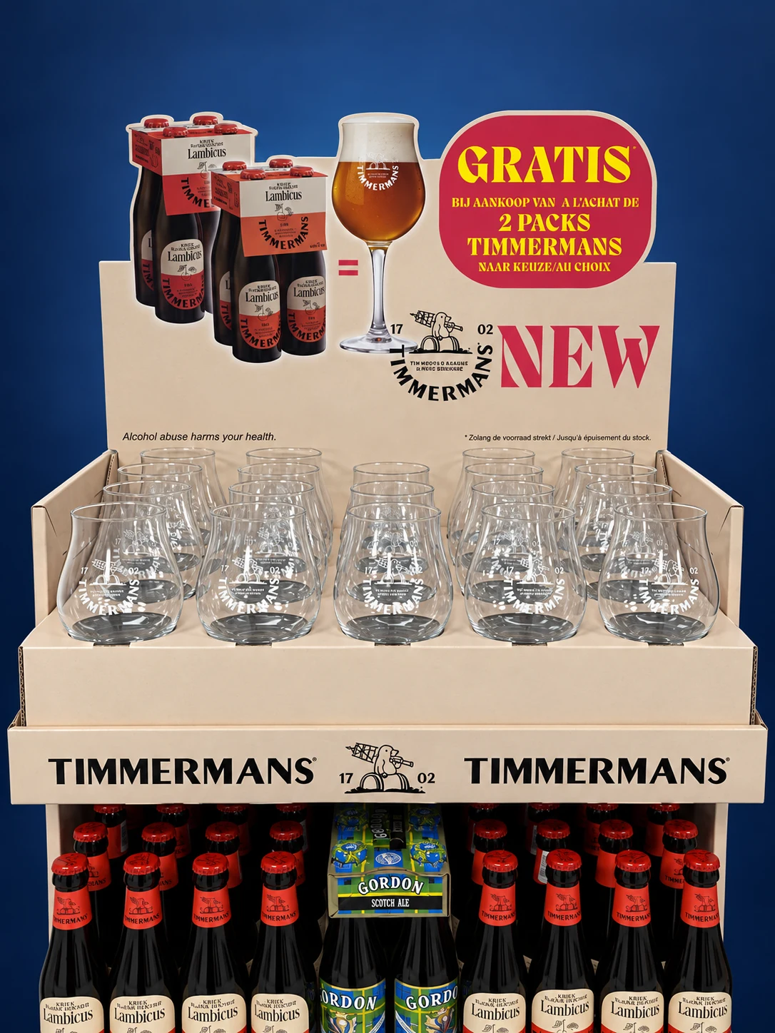 Timmermans — Glass tray and header detail