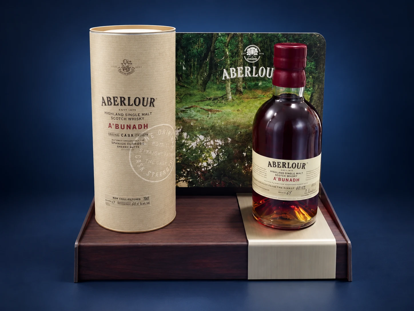 Aberlour — Counter display with base and branded back panel