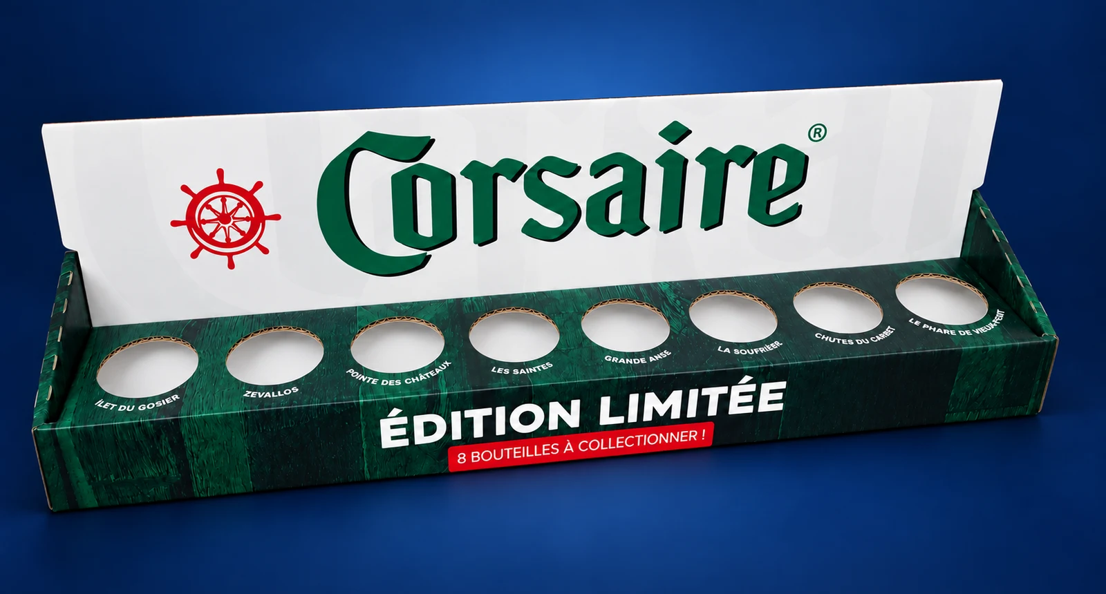 Corsaire — Counter display for eight bottles