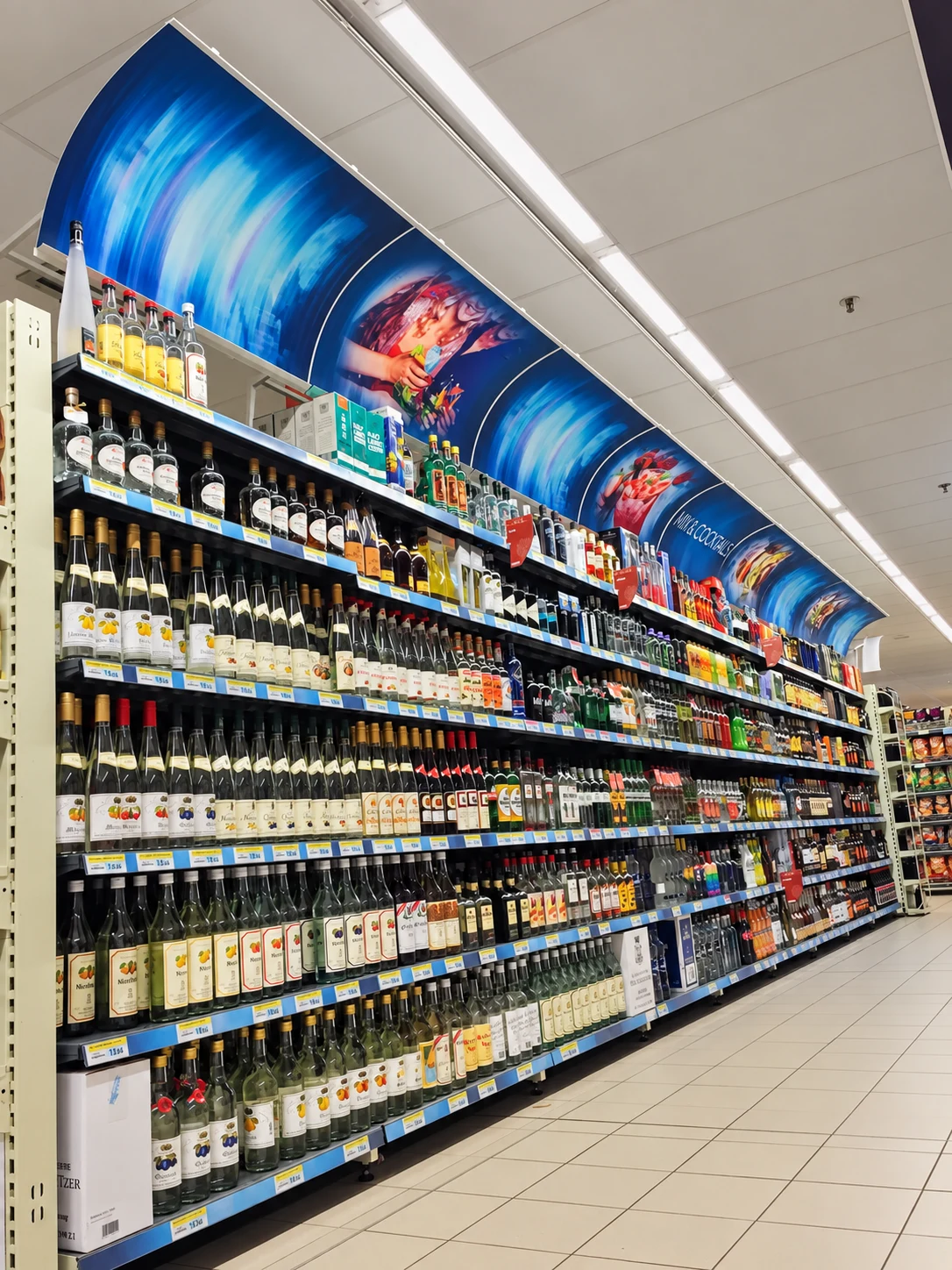 Mix & Cocktails — Large-format aisle branding